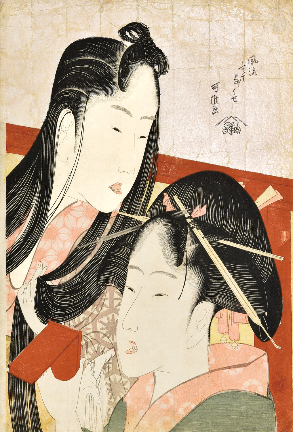 美人画　肉筆　絹本大幅 新発見の《青楼美人繁昌図》など肉筆浮世絵、約125点を展示 ー